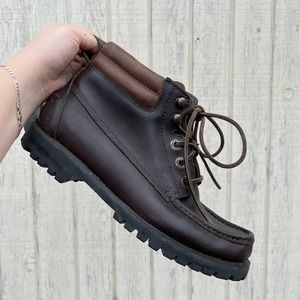 VTG 90s Eddie Bauer Gore-Tex Brown Leather Ankle Boots